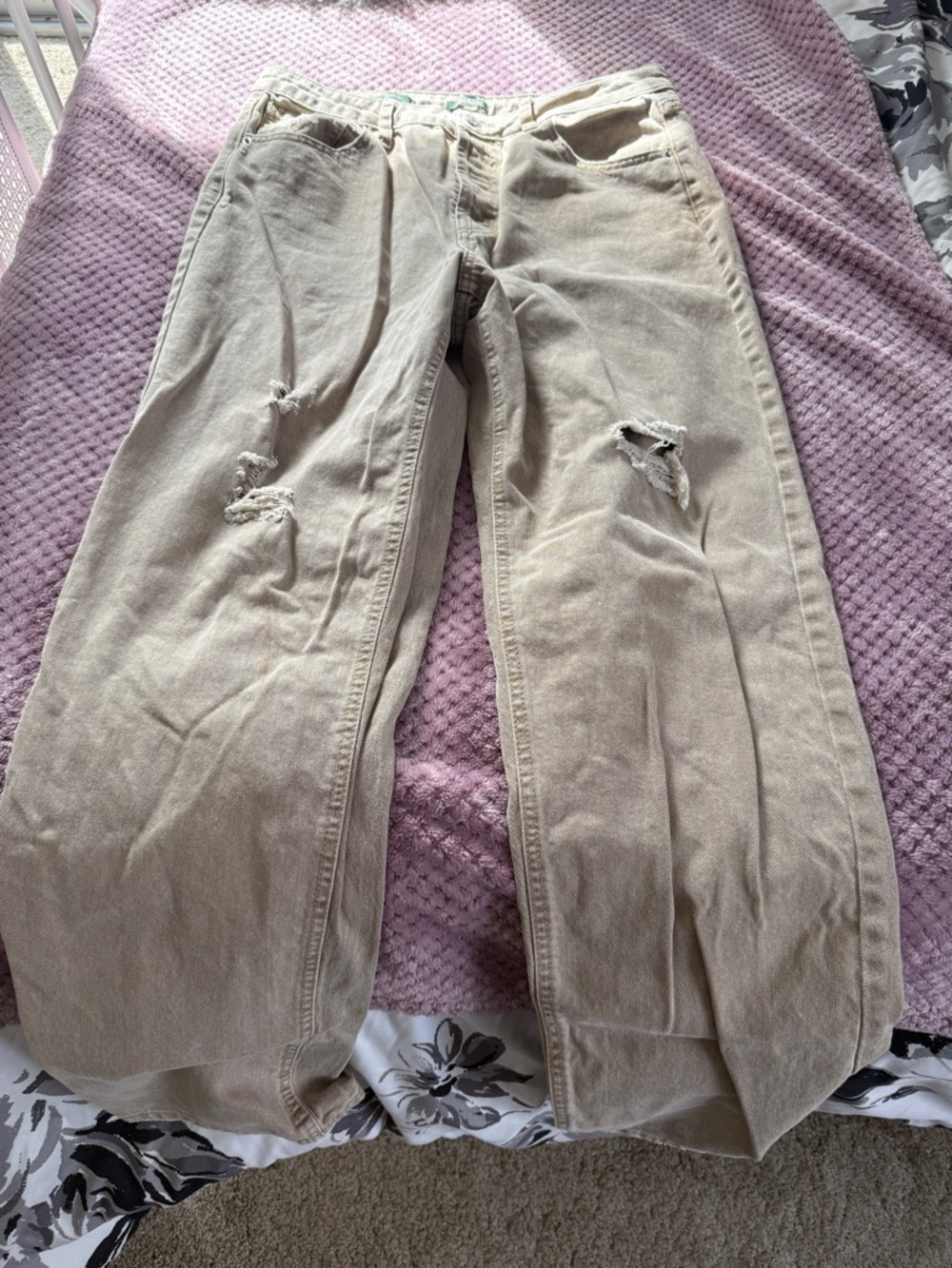 wild fable Tan High-Rise Straight Jeans